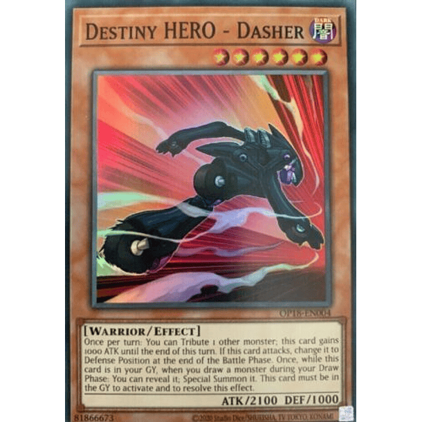 Destiny HERO - Dasher - OP18-EN004 - Super Rare