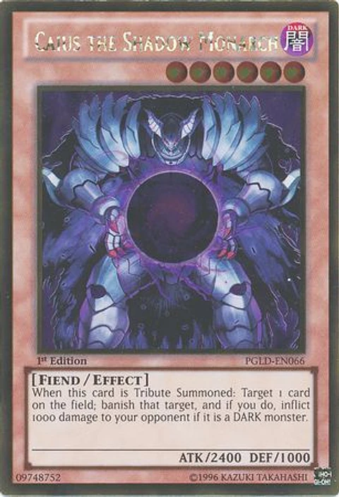 Caius the Shadow Monarch - PGLD-EN066 - Gold Rare