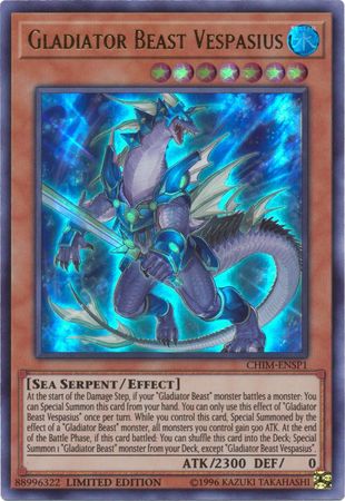 Gladiator Beast Vespasius - CHIM-ENSP1 - Ultra Rare  1