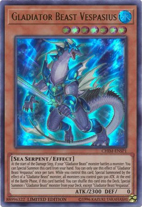 Gladiator Beast Vespasius - CHIM-ENSP1 - Ultra Rare 