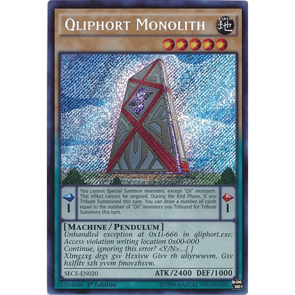Qliphort Monolith - SECE-EN020 - Secret Rare
