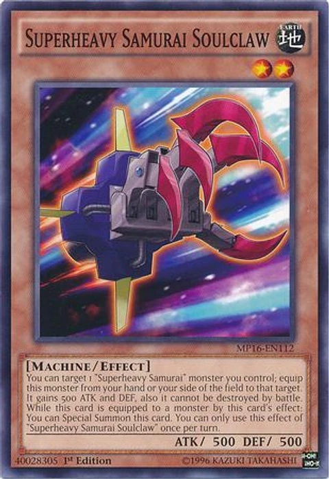 Superheavy Samurai Soulclaw - MP16-EN112 - Common