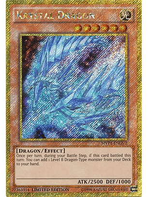 Krystal Dragon - MVP1-ENGV2 - Gold Secret Rare Limited Edition