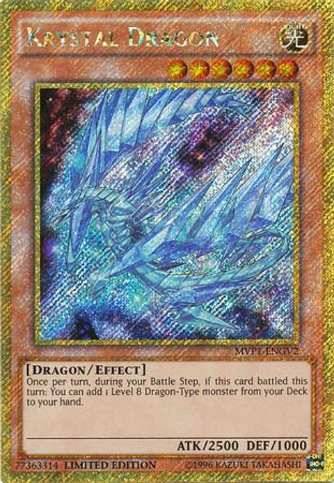 Krystal Dragon - MVP1-ENGV2 - Gold Secret Rare Limited Edition