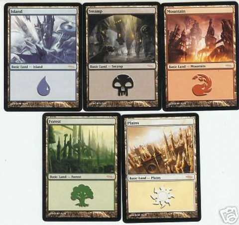 100 Tierras Basicas MTG (20 de Cada Color)