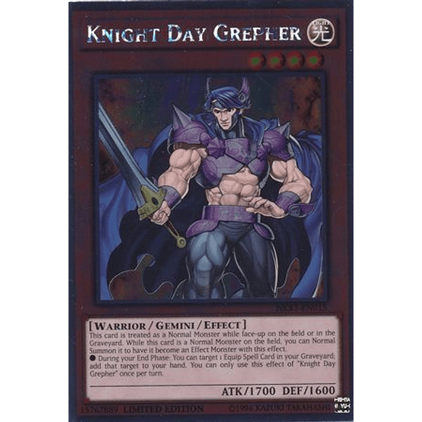 Knight Day Grepher - NKRT-EN015 - Platinum Rare
