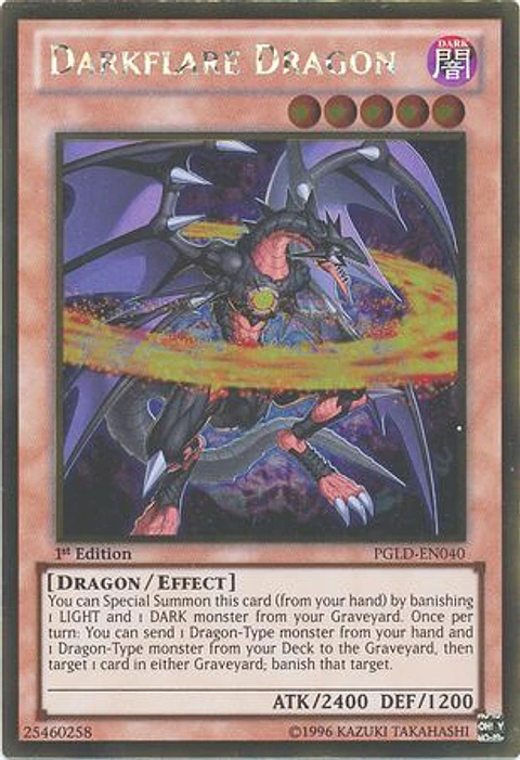 Darkflare Dragon - PGLD-EN040 - Gold Rare