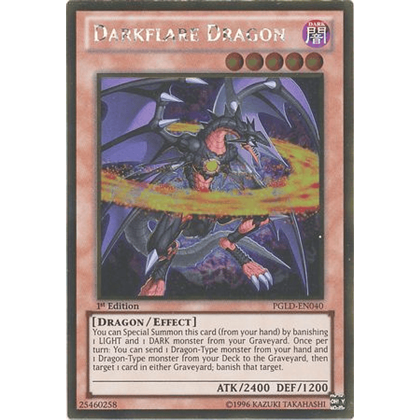Darkflare Dragon - PGLD-EN040 - Gold Rare
