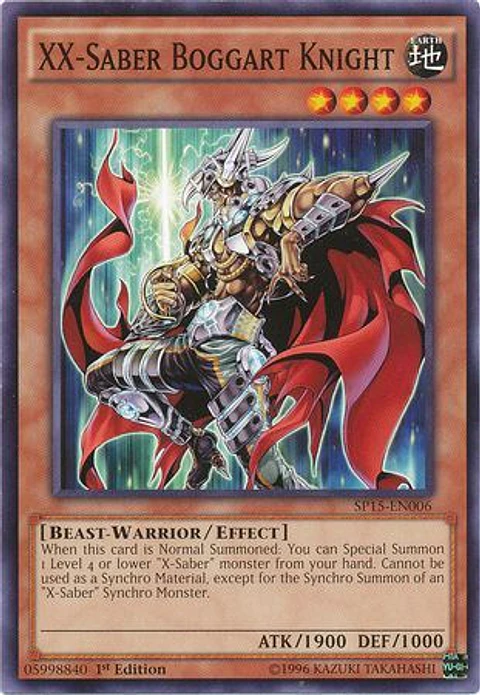 XX-Saber Boggart Knight - SP15-EN006 - Shatterfoil Rare 