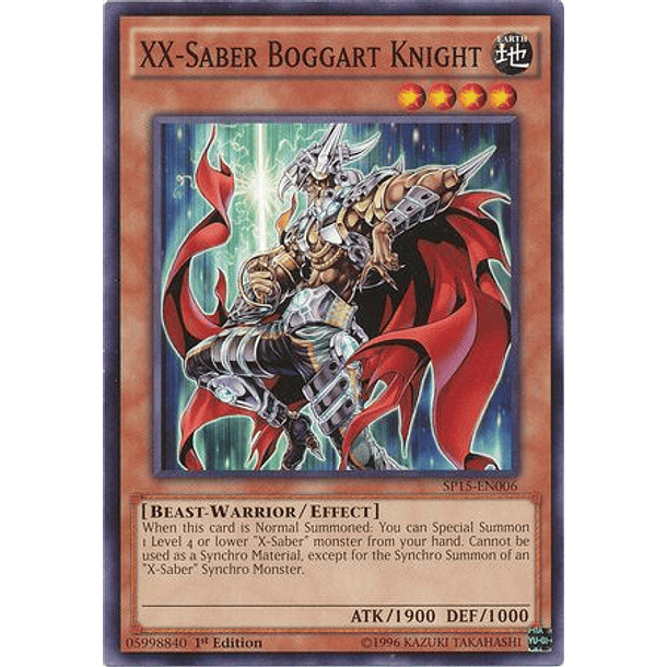 XX-Saber Boggart Knight - SP15-EN006 - Shatterfoil Rare 
