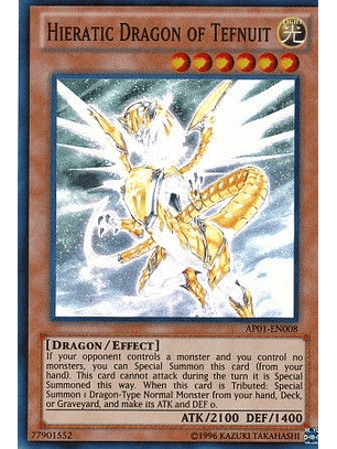 Hieratic Dragon of Tefnuit - AP01-EN008 - Super Rare