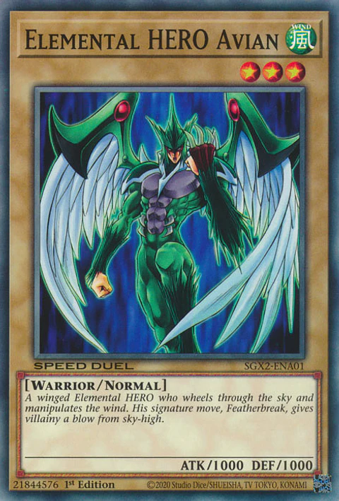 Elemental HERO Avian - SGX2-ENA01 - Common