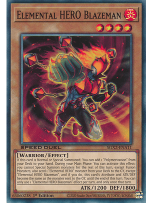 Elemental HERO Blazeman - SGX2-ENA11 - Common