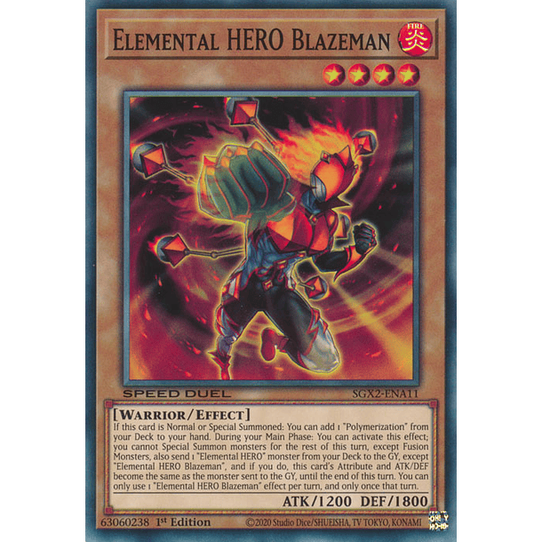 Elemental HERO Blazeman - SGX2-ENA11 - Common