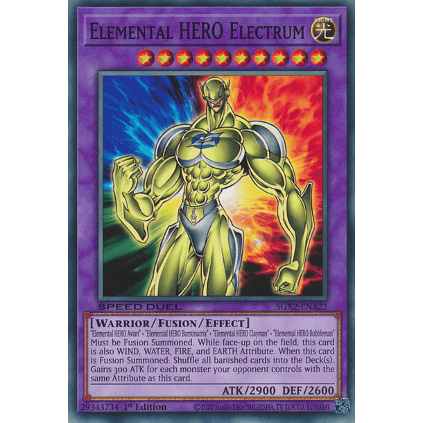 Elemental HERO Electrum - SGX2-ENA22 - Common