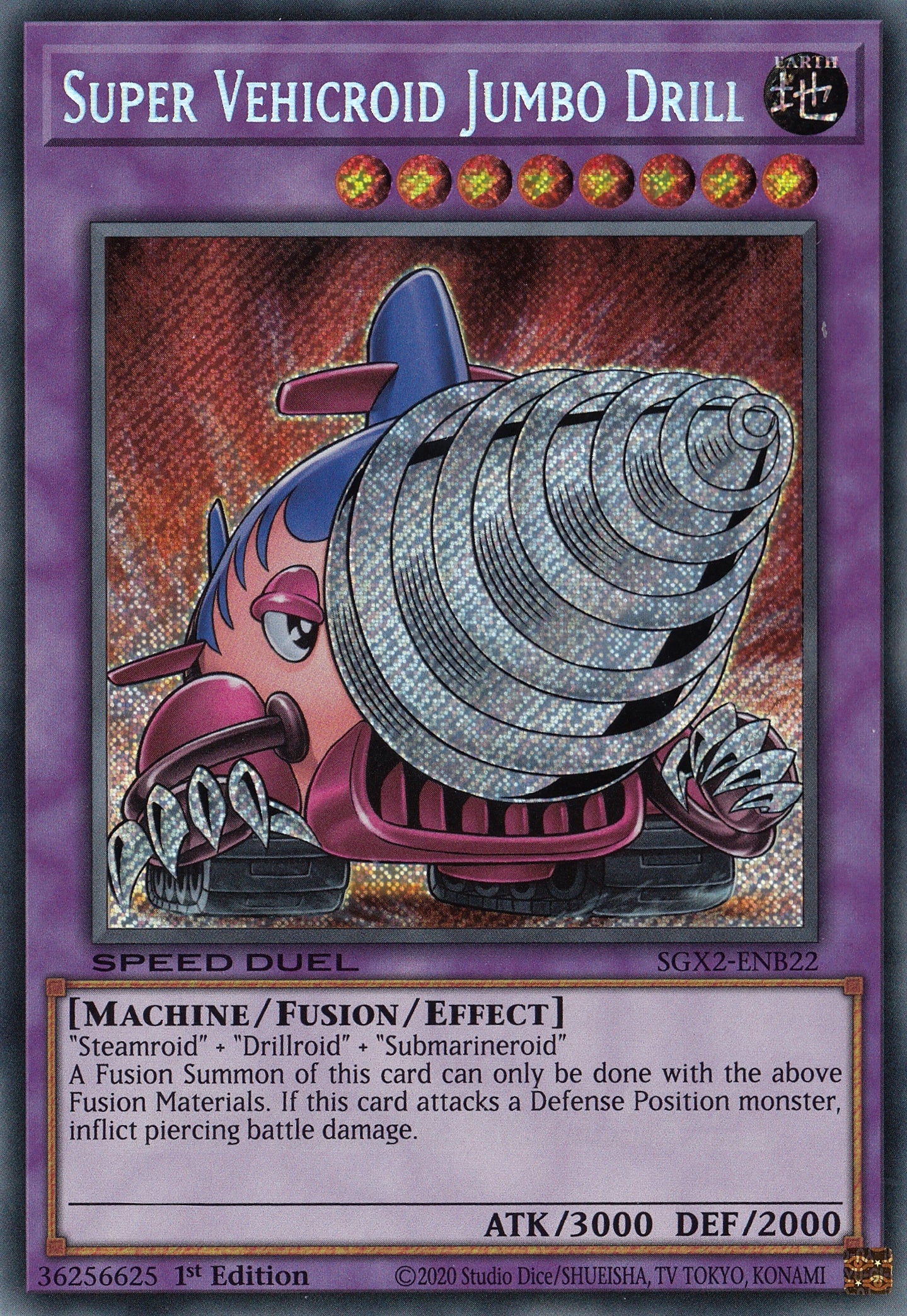 Super Vehicroid Jumbo Drill - SGX2-ENB22 - Secret Rare 1