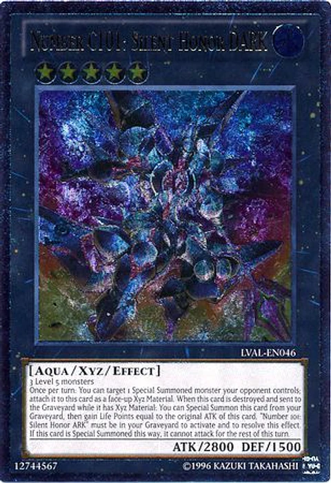 Ultimate Rare - Number C101: Silent Honor DARK - LVAL-EN046 1st Edition
