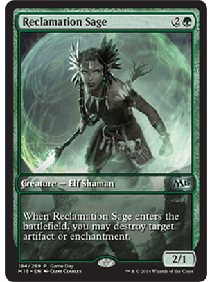Reclamation Sage (Magic 2015 Game Day) (Full-Art)