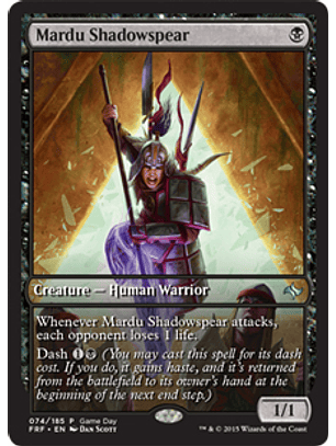 Mardu Shadowspear (Fate Reforged Game Day) (Full-Art)