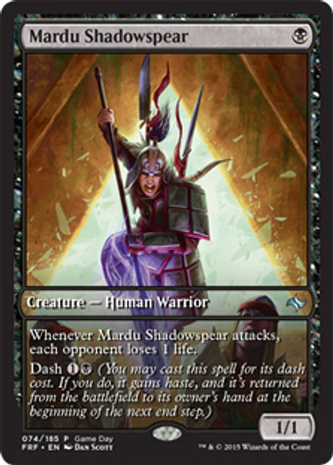 Mardu Shadowspear (Fate Reforged Game Day) (Full-Art)