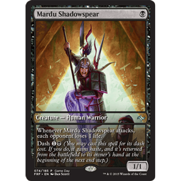 Mardu Shadowspear (Fate Reforged Game Day) (Full-Art)