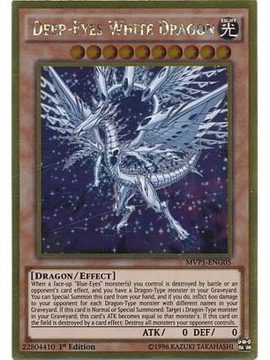 Deep-Eyes White Dragon - MVP1-ENG05 - Gold Rare