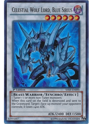 Celestial Wolf Lord, Blue Sirius - SHSP-EN090 - Ultra Rare