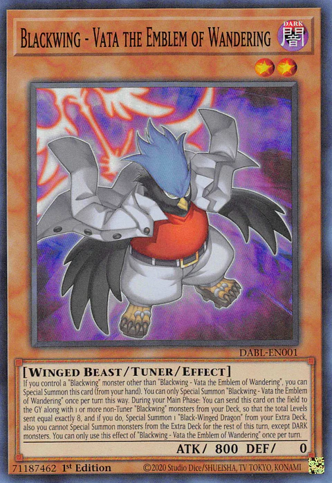 Blackwing - Vata the Emblem of Wandering - DABL-EN001 - Super Rare