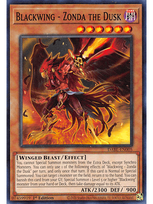 Blackwing - Zonda the Dusk - DABL-EN005 - Common