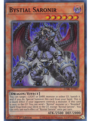 Bystial Saronir - DABL-EN007 - Super Rare 
