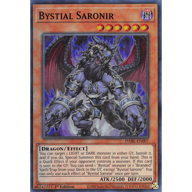 Bystial Saronir - DABL-EN007 - Super Rare 