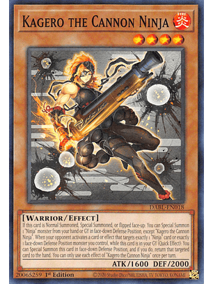 Kagero the Cannon Ninja - DABL-EN018 - Common