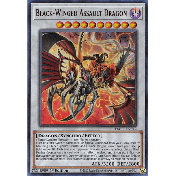 Black-Winged Assault Dragon - DABL-EN042 - Ultra Rare