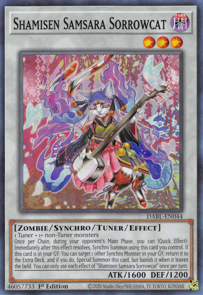 Shamisen Samsara Sorrowcat - DABL-EN044 - Super Rare  1