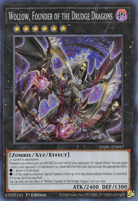 Wollow, Founder of the Drudge Dragons - DABL-EN047 - Super Rare 