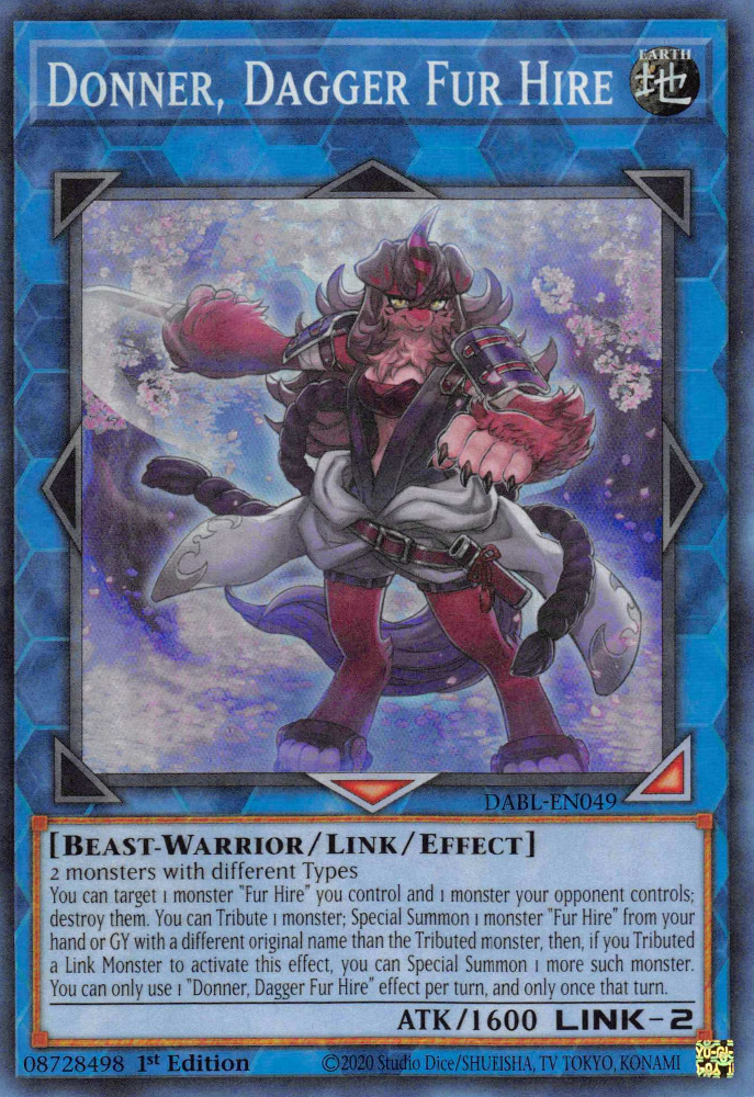 Donner, Dagger Fur Hire - DABL-EN049 - Super Rare 1