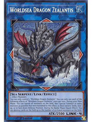 Worldsea Dragon Zealantis - DABL-EN050 - Secret Rare
