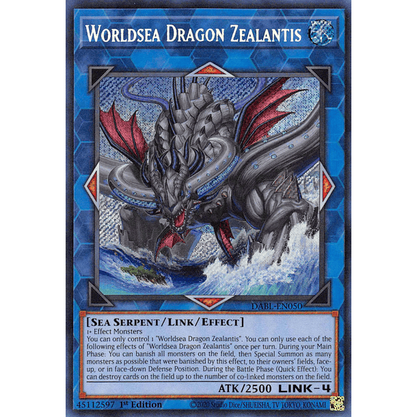 Worldsea Dragon Zealantis - DABL-EN050 - Secret Rare