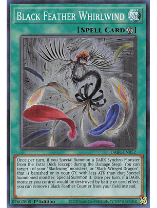 Black Feather Whirlwind - DABL-EN052 - Super Rare