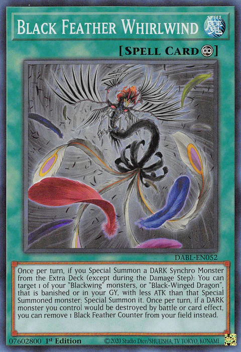 Black Feather Whirlwind - DABL-EN052 - Super Rare