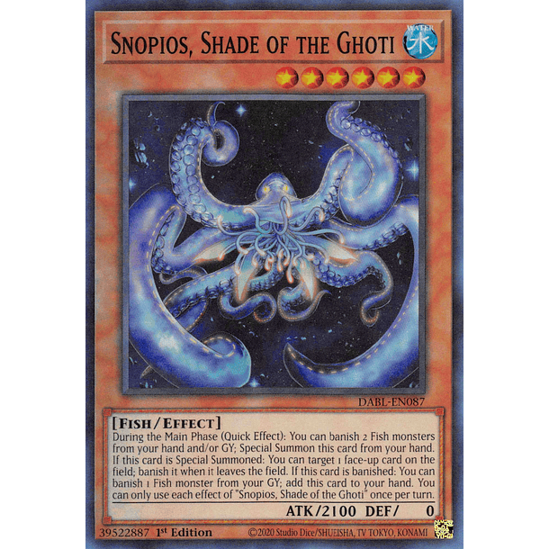 Snopios, Shade of the Ghoti - DABL-EN087 - Super Rare