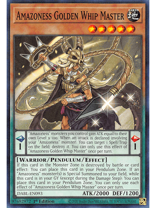 Amazoness Golden Whip Master - DABL-EN093 - Common 