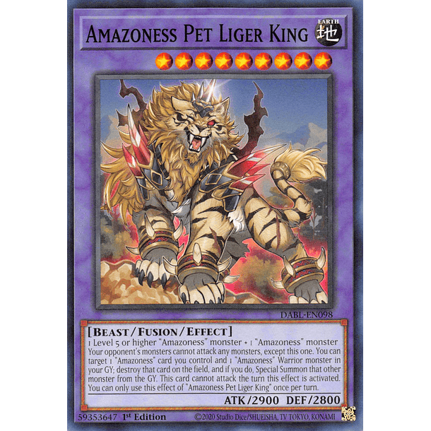 Amazoness Pet Liger King - DABL-EN098 - Common