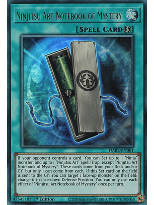 Ninjitsu Art Notebook of Mystery - DABL-EN061 - Ultra Rare