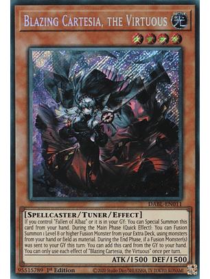 Blazing Cartesia, the Virtuous - DABL-EN011 - Secret Rare 