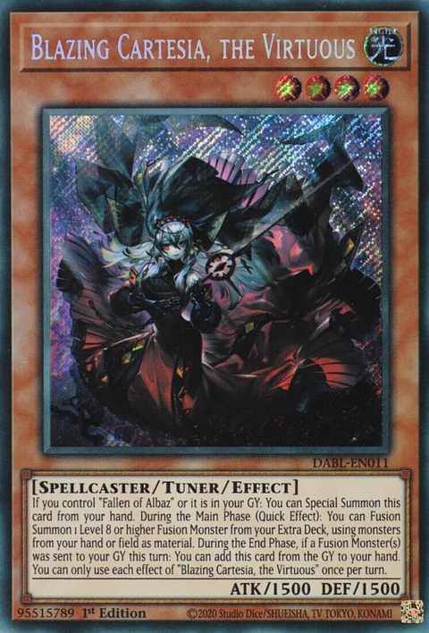 Blazing Cartesia, the Virtuous - DABL-EN011 - Secret Rare 