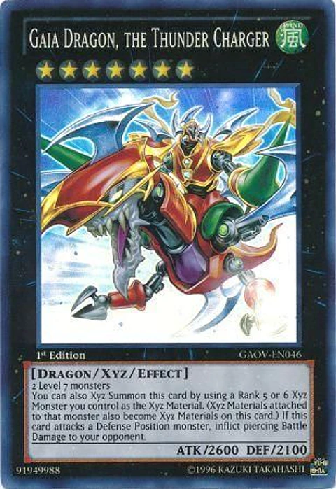 Gaia Dragon, the Thunder Charger - GAOV-EN046 - Super Rare 
