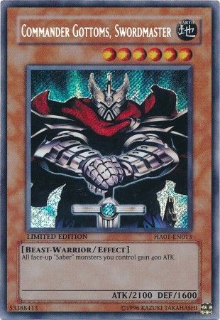 Commander Gottoms, Swordmaster - HA01-EN013 - Secret Rare 1