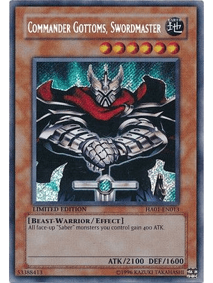Commander Gottoms, Swordmaster - HA01-EN013 - Secret Rare