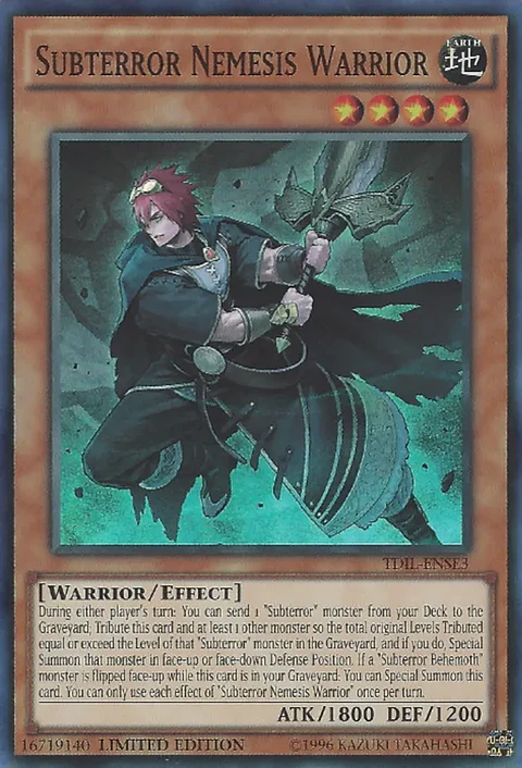 Subterror Nemesis Warrior - TDIL-ENSE3 Super Rare